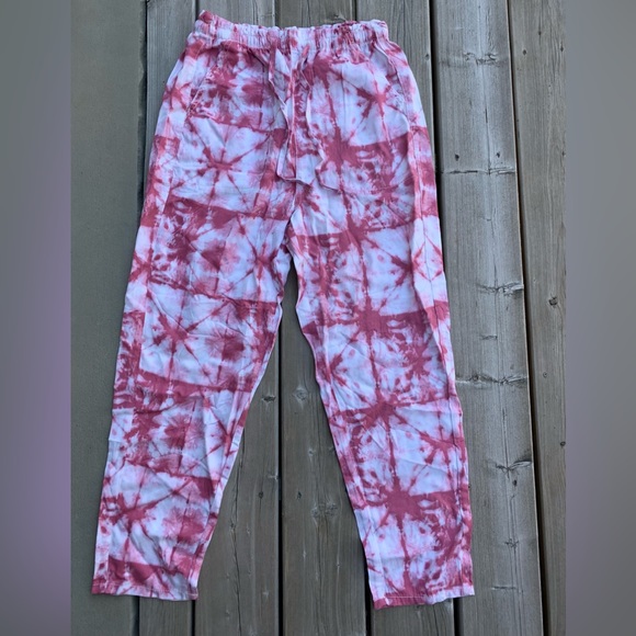 American Eagle Outfitters Dusty Rose Tie Dye Pants Size Small - Picture 1 of 8
